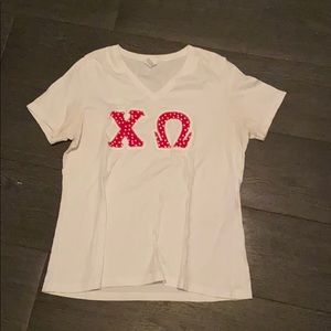 Chi Omega CUSTOM Embroidered Letter Shirt